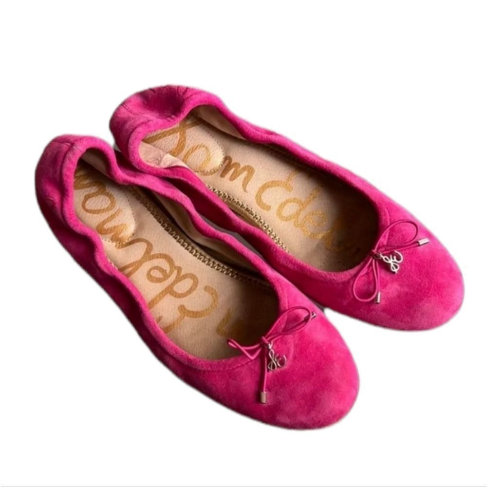 Sam Edelman Felicia Flat in Pink Suede Sz 6M.